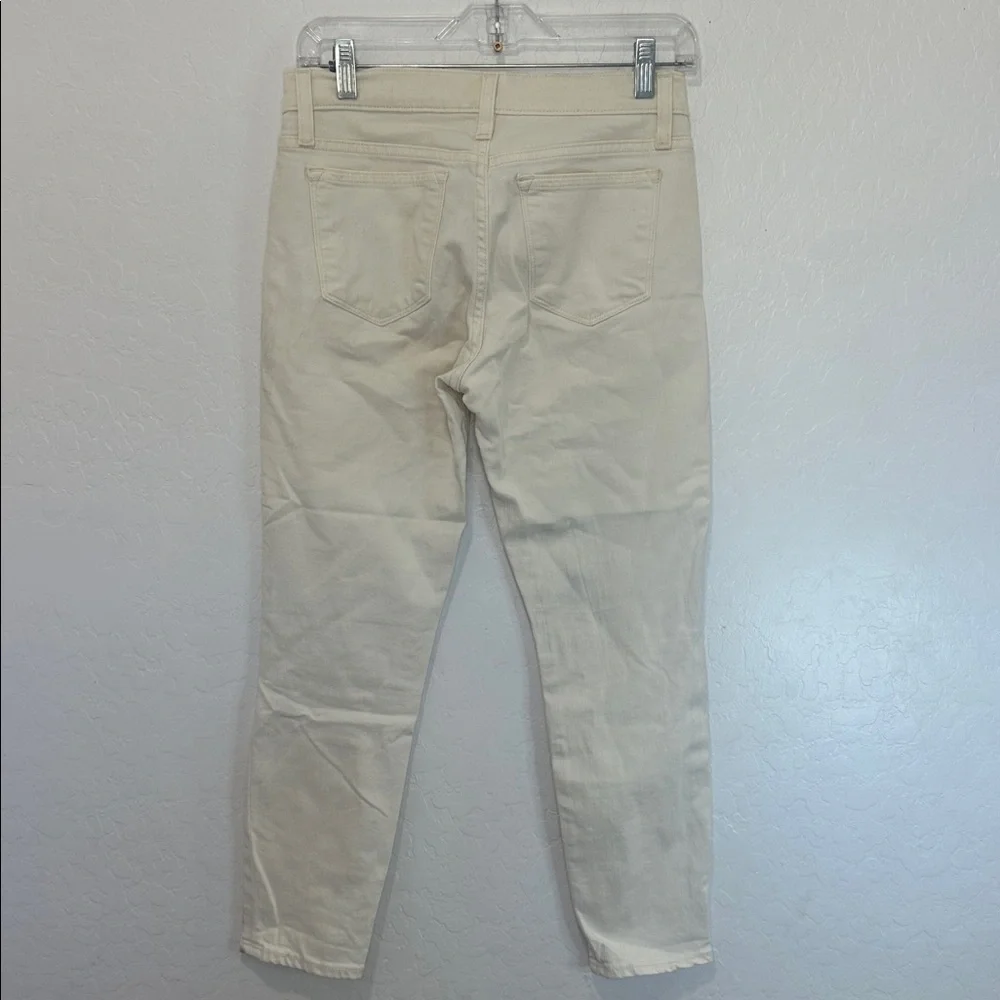 J. Crew Women's toothpick Skinny Jeans white Cream 26p cotton blend‎ y2k ankle
